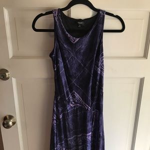 Vera Wang Purple Patterned Dress